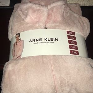 Anne Klein Long Sleeve Plush ZIP Robe